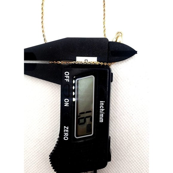 14k Tri-Color Gold 1.6 mm Rope Chain 22 Inches - Picture 12 of 12